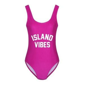 🆕️Swimsuit One Piece - Island Vibes - Hot Pink L